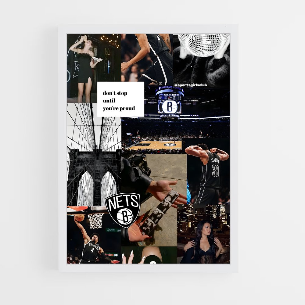 Poster Brooklyn de nets – affiche Basketball (vue 3)